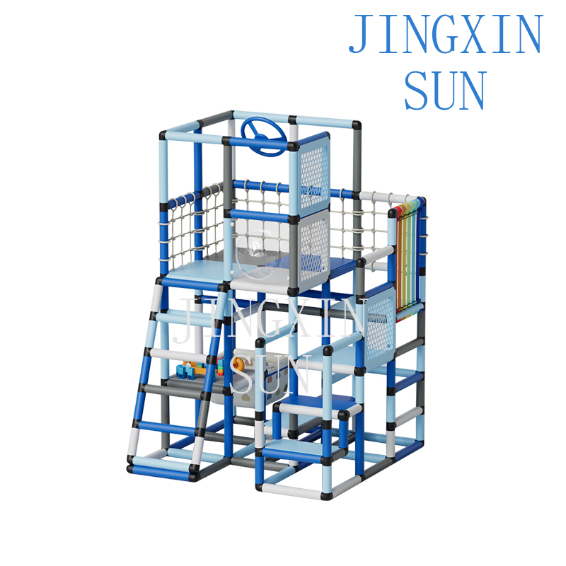 Kids Outdoor Climbing Frame - 室内用クライミングフレーム、小さな家族向け、はしごパイプ多機能滑り台組み合わせ