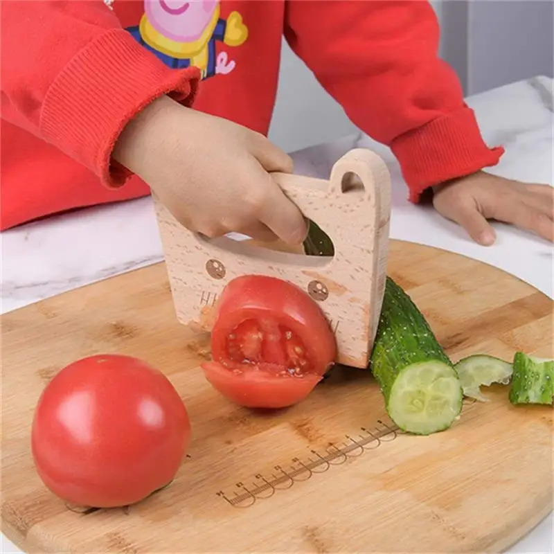 木製子供ナイフ調理用かわいい魚恐竜形状キッチンおもちゃ野菜フ - Kids Outdoor Kitchen Accessories のレビューと価格