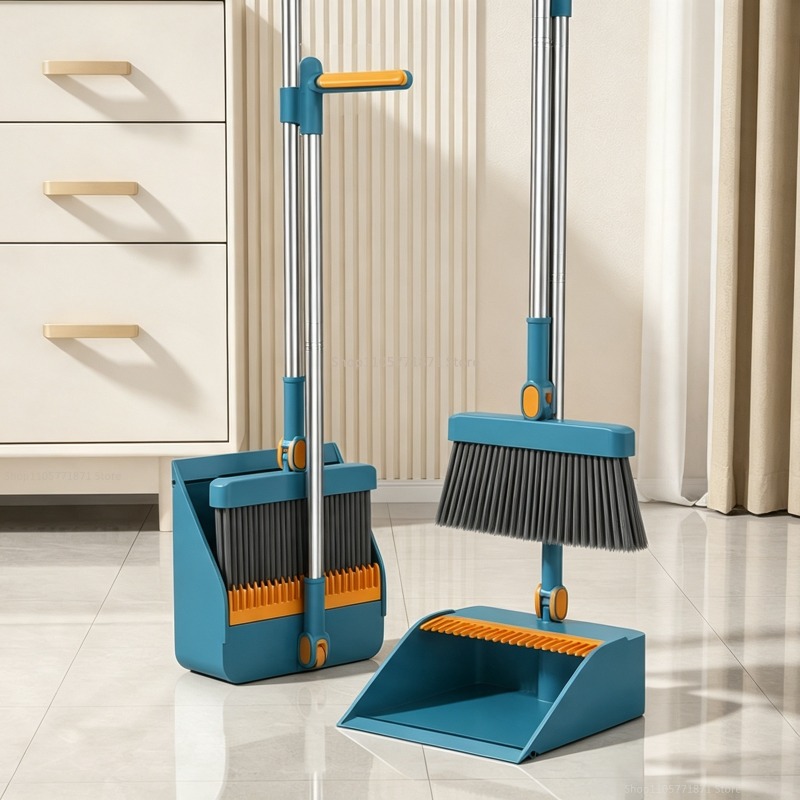 ロングハンドルほうきとちりとりセット 180 °   回転式 - Kids Outdoor Broom のレビューと価格